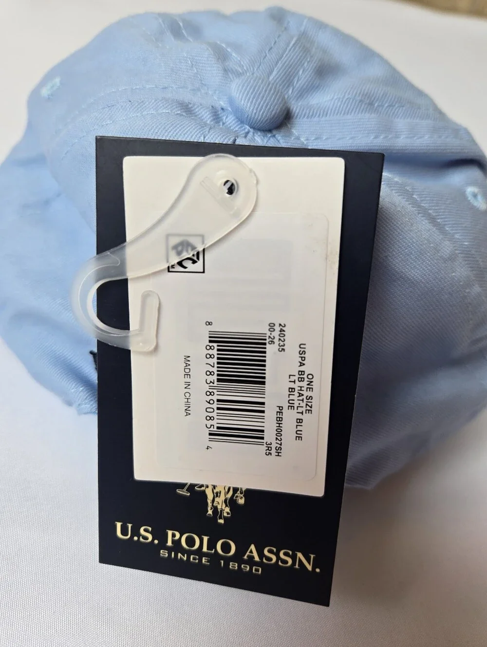U.S. Polo Assn. Light Blue Baseball Cap Dad Hat Adjustable One Size NWT Cotton